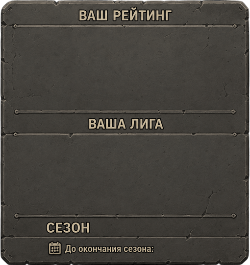 Рейтинг и прогресс Центральная табличка